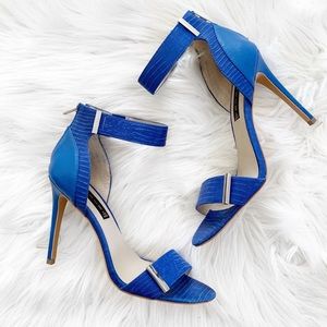 Steven Steve Madden Blue Ankle Strep Heels